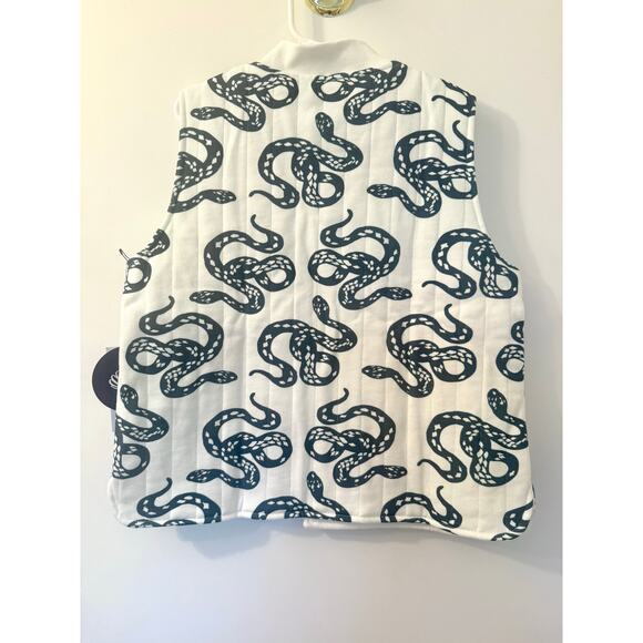 Lewis NWT Kids Organic Cotton Quilted Vest Snake Design - Picture 3 of 4